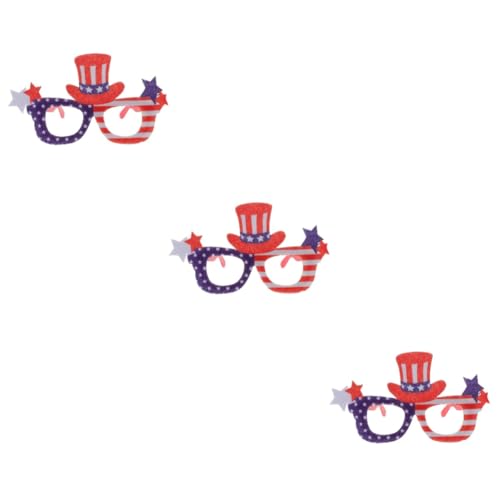 Warmhm 3 Stück Unisex Independence Day Partybrillen mit Amerikanischem Element Einheitsgröße Komfortabel und Modisch für Erwachsene und Jugendliche als Fotorequisit und Partydekoration Warmhm 3 Stück Unisex Independence Day Partybrillen mit Amerikanischem Element Einheitsgröße Komfortabel und Modisch für Erwachsene und Jugendliche als Fotorequisit und Partydekoration von Warmhm
