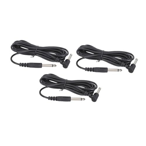 Warmhm 3 Stücke Audioleitung lautsprecher Professionelles Audiokabel Audioverbindungskabel Audiokabel liefern Instrumenten-Audio-Adapterkabel Gitarrenanschlusskabel PVC Schwarz von Warmhm