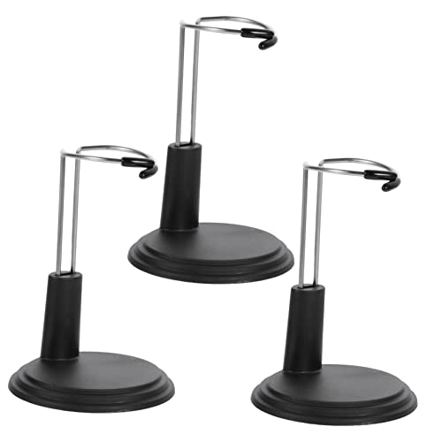 Warmhm 3 Stücke Puppenständer Halter Puppenhandarbeit Display Ständer Mädchen Blau Puppe Stehen Klar Marionette Puppen Stützständer Für Puppen Anzeige Inhaber Groß Eisen Black von Warmhm