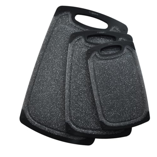 Warmhm 3 Stücke Teiliges Rutschfester Kunststoff Schneidebretter Dickere Bretter für Fleisch und Gemüse für Heimgebrauch mit Tankdesign zur Vermeidung von Flüssigkeitsauslauf und Warmhm 3 Stücke Teiliges Rutschfester Kunststoff Schneidebretter Dickere Bretter für Fleisch und Gemüse für Heimgebrauch mit Tankdesign zur Vermeidung von Flüssigkeitsauslauf und von Warmhm