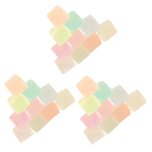 Warmhm 30 Stück DIY Cube Sugar Charms Simulierte Nachtleuchtende Zuckerdekorationen für Handytaschen und Mikro Landschaften Kreativmaterialien für Bastelprojekte von Warmhm