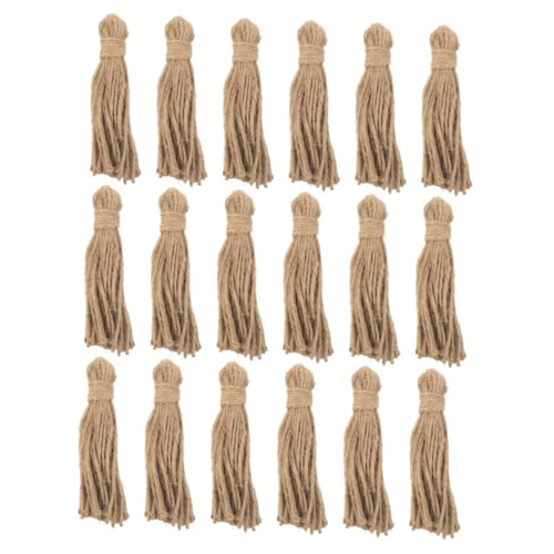 Warmhm 30 Stück Jute Quasten Natürliche Grobe Juteseile für DIY Holzperlen Girlanden Rustikale Weihnachtsdekorationen Vielseitige Bastelaccessoires für Festliche Projekte von Warmhm