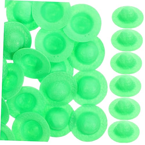 Warmhm 30 Stück Mini-Hut Süße Mützen Für Miniatur-puppenhüte Mini-geburtstagshüte Miniaturpuppen Kleiner Hut Individuelle Mütze Puppe Miniaturhüte Mini-puppenmütze Green von Warmhm
