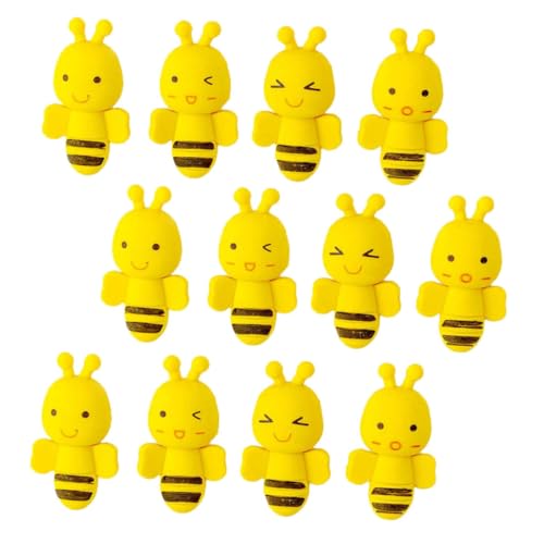 Warmhm 36Stücke Bienen Radiergummis Cartoon Radierer Für Lustige Malwerkzeuge Langlebig Für Kreative Bastelideen Und Schulbedarf von Warmhm