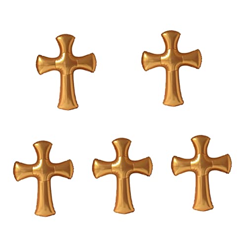Warmhm 39 Zoll Jumbo Gold Kreuz Folienballon - Religiöse Dekoration Für Taufe - Erstkommunion Und Konfirmation Aufblasbarer Jesus Kreuz Ballon Für Festliche Anlässe Und Gedenkfeiern Warmhm 39 Zoll Jumbo Gold Kreuz Folienballon - Religiöse Dekoration Für Taufe - Erstkommunion Und Konfirmation Aufblasbarer Jesus Kreuz Ballon Für Festliche Anlässe Und Gedenkfeiern von Warmhm