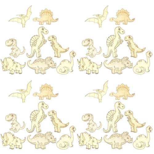 Warmhm 4 Sätze Diy Holz Dinosaurier Holzstücke Unfertige Dinosaurier Ausschnitte Für Kreative Bastelprojekte Für Vielseitige Dekorationen 8 Stück * 4 Warmhm 4 Sätze Diy Holz Dinosaurier Holzstücke Unfertige Dinosaurier Ausschnitte Für Kreative Bastelprojekte Für Vielseitige Dekorationen 8 Stück * 4 von Warmhm