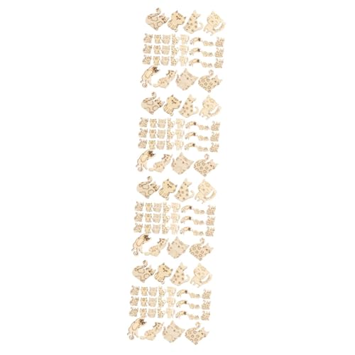 Warmhm 4 Sätze Holzspäne Für Katzen Ausschnitte Kind Geformt Karikatur Katzenmotiv Ausgeschnitten Leerzeichen Handwerk Lackierbar Katzenprodukt Katzenform Katze Hölzern 50 Stück * 4 von Warmhm