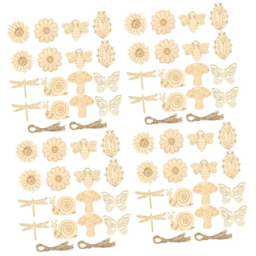 Warmhm 4 Sätze Unvollendete Holz Ausschnitte Diy Dekorative Holzscheiben Für Ungemalte Holzformen Für Bastelarbeiten Und Kreative Projekte Sicheres Holzmaterial Vielseitige 80 Stück * 4 von Warmhm