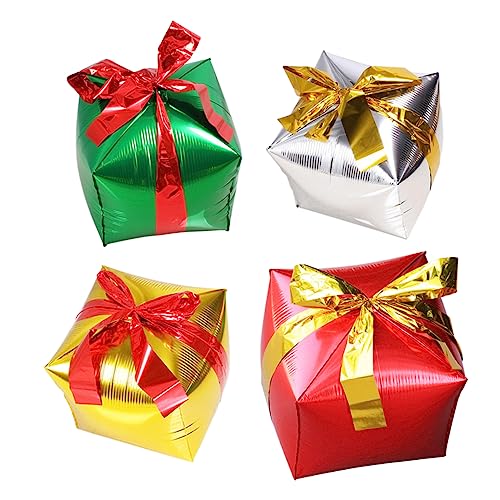 Warmhm Geschenkbox Förmige Aluminiumfolie Ballons Für Neujahr Deko Party Dekoration Gold Und Farben Der Bänder Variieren Warmhm Geschenkbox Förmige Aluminiumfolie Ballons Für Neujahr Deko Party Dekoration Gold Und Farben Der Bänder Variieren von Warmhm