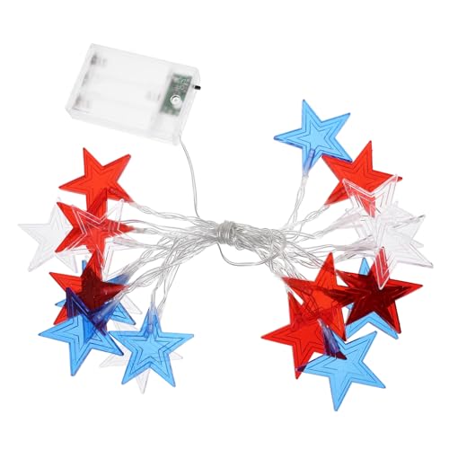Warmhm 4 Stück Bunte LED Lichterkette mit Sternen Dekorative Of July Festbeleuchtung Batteriebetriebene Stern Lichterkette für Garten Terrasse Party und Innenräume Warmhm 4 Stück Bunte LED Lichterkette mit Sternen Dekorative Of July Festbeleuchtung Batteriebetriebene Stern Lichterkette für Garten Terrasse Party und Innenräume von Warmhm