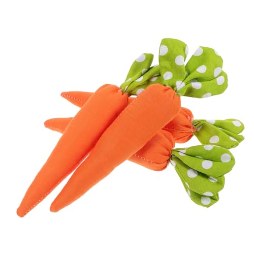 Warmhm Karottenornament Stoff 4 Stück Weiche Karotten Deko für Ostern Heimdekoration und Ostertablett Festliche Dekoration für Selbstgemacht Basteln für Freunde von Warmhm