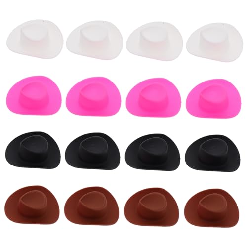 Warmhm 4 Stück Kleiner Gelber Enten-cowboyhut Cowboy-partyhüte Halsketten Mit Mini-cowboyhüten Kleine Cowboyhüte Zum Basteln Cowboy- Cowboyhut Für Kleinkinder Puppenhüte Plastik von Warmhm