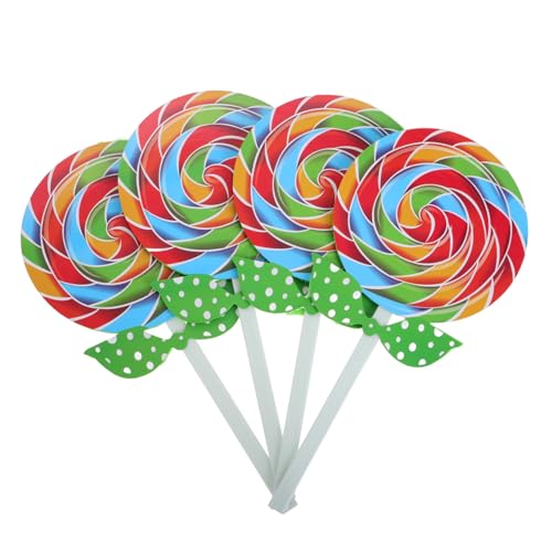 Warmhm 4 Stück Lollipop Requisiten Riesen Lollipop Requisite Riesiger Lollipop Riesige Lollipop Dekorationen Riesige Süßigkeiten Requisiten Lollipop Foto Requisiten Künstlicher von Warmhm