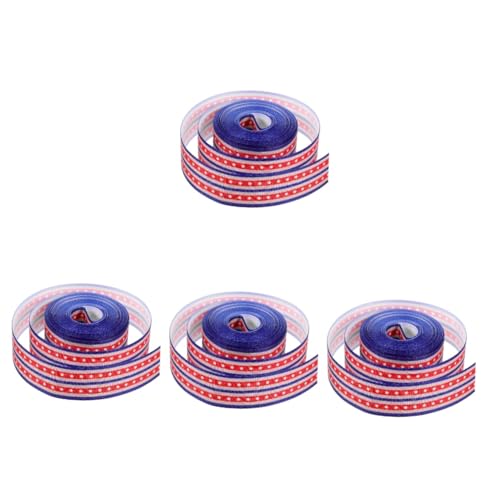Warmhm 4 Stück Patriotisches Independence Day Geschenkband aus Polyester Yards Breit Leichtes Dekorationsband für Schleifen Haar und Bekleidungsaccessoires Einfach zu Verwenden und Warmhm 4 Stück Patriotisches Independence Day Geschenkband aus Polyester Yards Breit Leichtes Dekorationsband für Schleifen Haar und Bekleidungsaccessoires Einfach zu Verwenden und von Warmhm