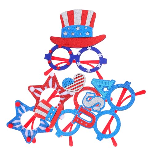 Warmhm 4 Stück Teiliges Unabhängigkeitstag Brillen Flagge Design Leichtes Partyzubehör für Erwachsene Patriotische Sonnenbrillen für Feierlichkeiten Warmhm 4 Stück Teiliges Unabhängigkeitstag Brillen Flagge Design Leichtes Partyzubehör für Erwachsene Patriotische Sonnenbrillen für Feierlichkeiten von Warmhm