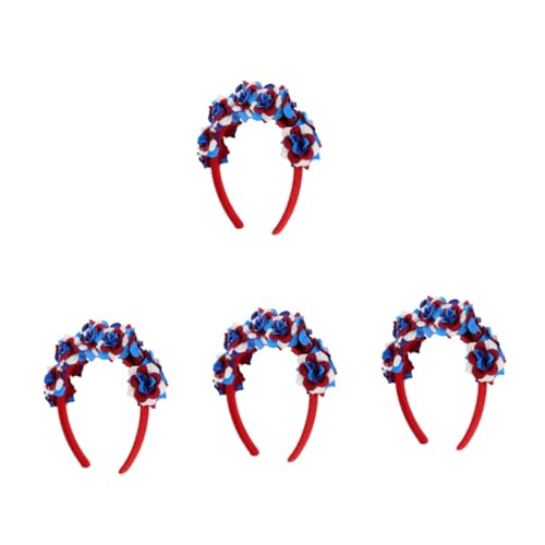 Warmhm 4 Stück Unabhängigkeitstag Stirnband Rot Weiß Blau Blumen Design Leichtes Festival Haarband Für Patriotische Partys Fotorequisiten Warmhm 4 Stück Unabhängigkeitstag Stirnband Rot Weiß Blau Blumen Design Leichtes Festival Haarband Für Patriotische Partys Fotorequisiten von Warmhm