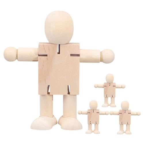 Warmhm 4 Stück Unfertige Holzroboter für Kinder Gelenkverstellbare Holzfiguren zum Selbermalen und Basteln Kreatives Selbstgemacht Holzspielzeug für Malprojekte und Dekoration Warmhm 4 Stück Unfertige Holzroboter für Kinder Gelenkverstellbare Holzfiguren zum Selbermalen und Basteln Kreatives Selbstgemacht Holzspielzeug für Malprojekte und Dekoration von Warmhm