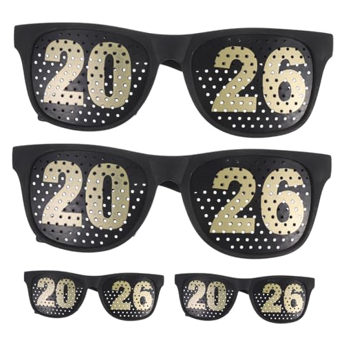 Warmhm 4 Stücke Partybrillen aus Kunststoff Quadratische Zahlen Sonnenbrillen für Silvester Abschlussfeier Weihnachtsfest Requisiten Lustige Party Accessoires Warmhm 4 Stücke Partybrillen aus Kunststoff Quadratische Zahlen Sonnenbrillen für Silvester Abschlussfeier Weihnachtsfest Requisiten Lustige Party Accessoires von Warmhm
