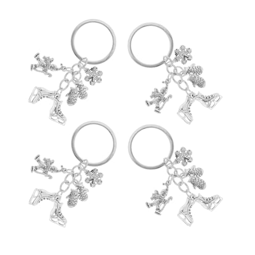 Warmhm 4 Stücke Schlittschuh Schlüsselanhänger Winter Themen Schlüsselanhänger aus Langlebigem für Eislauf Fans Kreative für Schmuck und Taschen von Warmhm