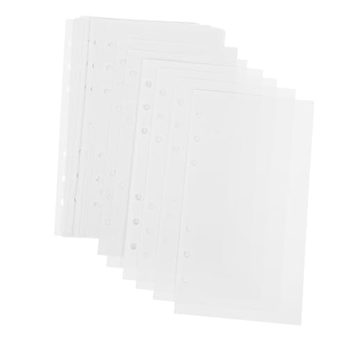 Warmhm 40 Blatt Sticker Sammlung Papier Abziehpapier für Sticker Tragbares Stickeralbum Doppelseitige Glatte Nachfüllseiten für Dekorative Klebebänder und Etiketten von Warmhm