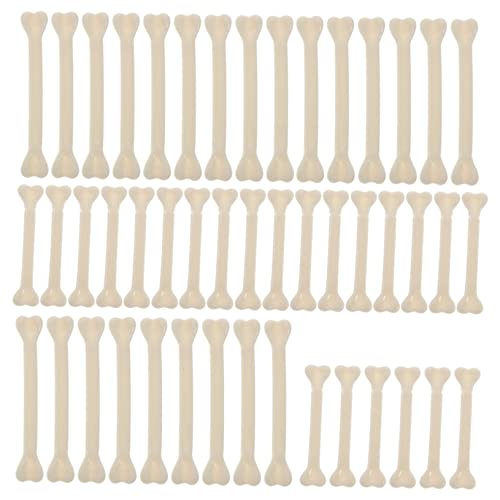 Warmhm 48 Stück Halloween-knochen Halloween -ornamente Gruselige Halloween-dekorationen Fälschung Körper Mann Halloween-dekorationen Knochen Halloween-partygeschenke Skelette Plastik Weiß von Warmhm