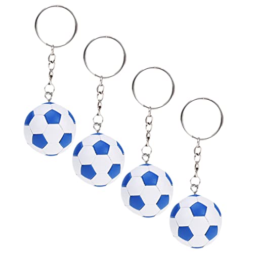 Warmhm 4Stücke Fußball Schlüsselanhänger Charmanter Schlüsselbund Für Fußballfans Perfektes Für Fußballspiele Und Partys Weiße Fußball Anhänger von Warmhm
