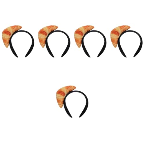 Warmhm 5 Stück Croissant Stirnband Haarnadeln Stirnbänder Simulation Von Lebensmitteln Zubehör Halloween Haarreifen Croissant Kopfbedeckung Foto Requisiten Kopfbedeckung von Warmhm