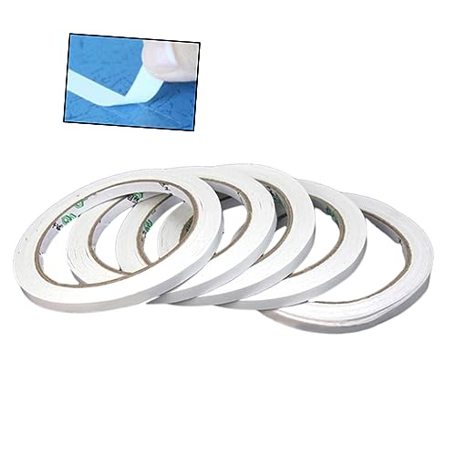 Warmhm 5 Stück Doppelseitiges Klebeband Selbstklebend für Basteln Scrapbooking Fotografie und Bürobedarf Starke Haftung Glatten Oberflächen von Warmhm