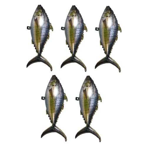 Warmhm 5 Stück Teiliges Aluminiumfolie Fischballons in Thunfischform Realistische Meerestier Deko Leicht Aufblasbar Wiederverwendbar für Angelgeburtstag und Themenfeier Warmhm 5 Stück Teiliges Aluminiumfolie Fischballons in Thunfischform Realistische Meerestier Deko Leicht Aufblasbar Wiederverwendbar für Angelgeburtstag und Themenfeier von Warmhm