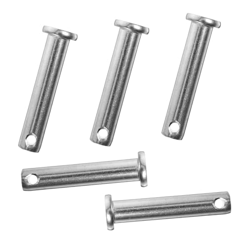 Warmhm 5 Stück Teiliges Edelstahl Clevis Pin mit Flachkopf und Bohrung Vielseitiger Sicherungs Positionierstift für Gerüstbefestigung Langlebig Korrosionsbeständig Präzise Montage von Warmhm