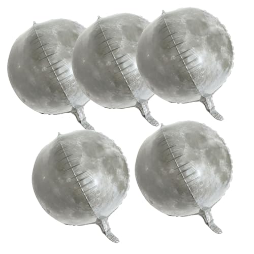Warmhm 5 Stück Weltraum-partyballons Dekoration in Mondform Luftballons Mit Weltraummotiv Mondförmiger Ballon Ballons Aus Aluminium Luftballons Mit Planetenmuster Aluminiumfolie Grau Warmhm 5 Stück Weltraum-partyballons Dekoration in Mondform Luftballons Mit Weltraummotiv Mondförmiger Ballon Ballons Aus Aluminium Luftballons Mit Planetenmuster Aluminiumfolie Grau von Warmhm