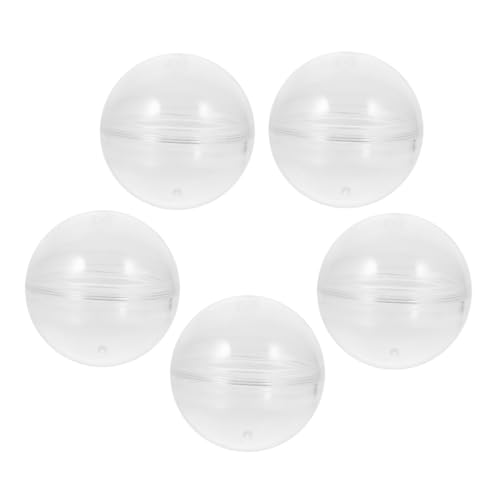 Warmhm 5 Stück befüllbare ostereier aus kunststoff spielzeugbox vorratsbehälter Spielzeugbehälter Verkaufsautomat für klare Bälle leere Bälle befüllbare leere Kugeln Plastik Transparent von Warmhm