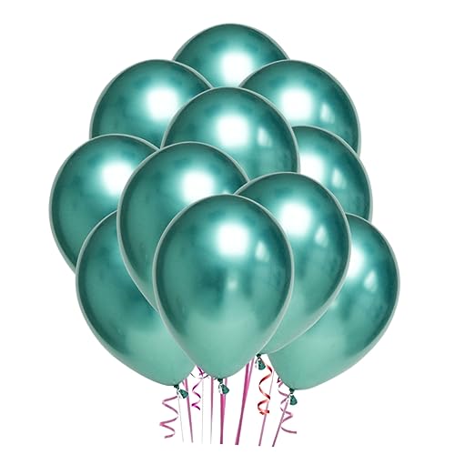 Warmhm 50 Stück 10 Weihnachten Goldene Konfettiballons Königsblaue Luftballons Hochzeitsballons Rote Luftballons Ballonbogenballons Metallische Luftballons Großer Ballon Strauß Braut von Warmhm