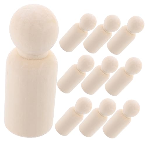 Warmhm 50 Stück Diy Holzfiguren zum Bemalen Unvollendete Holzpuppen für Kreative Bastelprojekte und Dekoration für Familie für Gestaltung von Warmhm