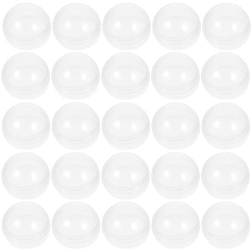 Warmhm 50 Stück Gacha-Schale Kleine Runde Nachfüllkapseln Verpackungskugel Aus Kunststoff Befüllbare Runde Kugeln Für Das Neue Jahr Mini-kapselbehälter DIY Plastik Regal Sportschuhe Kind von Warmhm
