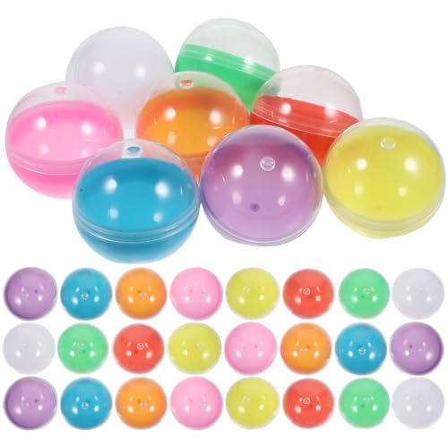 Warmhm 50 Stück -Spielzeug Ostereierbällchen hohle 45mm Lotteriekugeln Überraschung leerer Ball Bier-Pong-Bälle Kapsel Gacha-Ball Dekorationen Kugel ziehen Kind pp von Warmhm