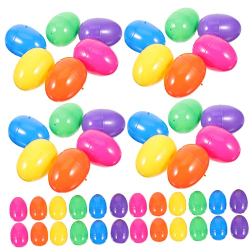 Warmhm 50 Stück Osterei easter egg decoration Party Eier für Pastell leer Vor Osterdeko ostereiförmige Verzierung eiförmige Geschenkboxen Osterei -Süßigkeitenschachteln Plastik von Warmhm