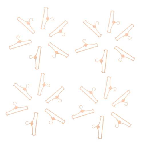 Warmhm 50 Stück Puppenaufhänger Mini Puppen Kleidung Puppen Klamotten Toy Organizer puppenhaus zubehör kleiderständer Puppenkleiderbügel aus Kunststoff Plastikbügel Puppenkleidung Abs von Warmhm