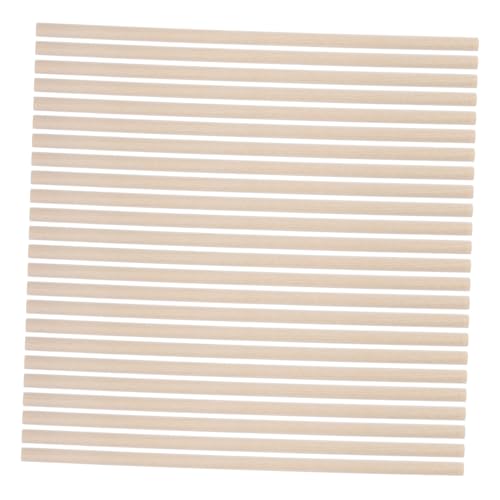 Warmhm 50 Stück Teiliges Natürliche Holzdübelstäbe Unbehandelt Sichere Holzstäbe für Bastelprojekte DIY Macrame Holzstäbe für Hand auge koordination und Kreatives Gestalten von Warmhm
