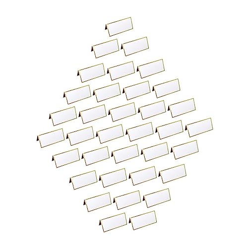 Warmhm 50 Stück Tischkarten mit Goldrand Multifunktionale Namensschilder für Hochzeiten und Veranstaltungen Praktisch für Platzierung von Gästen Hochzeitstischdeko Warmhm 50 Stück Tischkarten mit Goldrand Multifunktionale Namensschilder für Hochzeiten und Veranstaltungen Praktisch für Platzierung von Gästen Hochzeitstischdeko von Warmhm