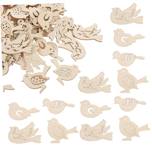 Warmhm 50 Stück Selbstgemacht Holz Vogel Anhänger Unvollendete Vogelform Holzscheiben Handgefertigtes Dekorationsmaterial Holz Bastelbedarf Für Hochzeiten Feste Und Kreative Projekte Warmhm 50 Stück Selbstgemacht Holz Vogel Anhänger Unvollendete Vogelform Holzscheiben Handgefertigtes Dekorationsmaterial Holz Bastelbedarf Für Hochzeiten Feste Und Kreative Projekte von Warmhm