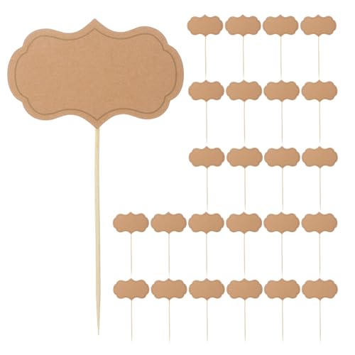 Warmhm 50 Stücke Käse Marker Buffet Etiketten Lebensmittel Tags Blank Zahnstocher Flagge Vorspeise Zeichen Tafel Cupcake Topper Lebensmittel Label von Warmhm