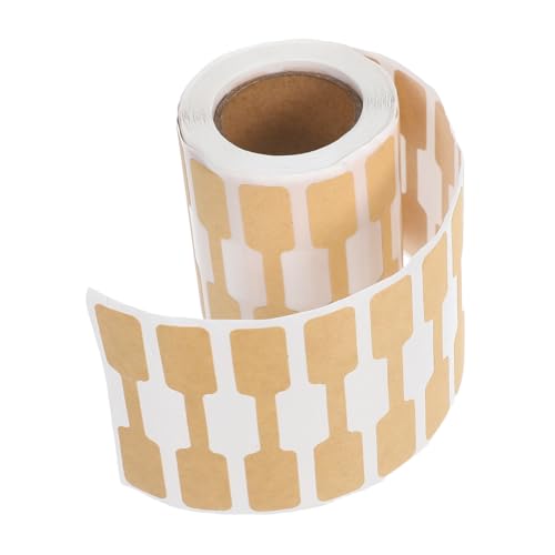Warmhm 500 Stück Schmuck Preisschilder Selbstklebend Kraftpapierfarben Leere Etiketten zum Beschriften für Ringe Halsketten Ohrringe Stabile Haftung für Einzelhandel und von Warmhm