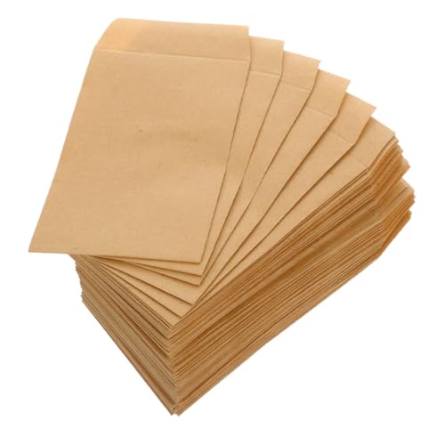 Warmhm 50Stücke Kleine Umschläge aus Kraftpapier Selbstklebende Umschläge für Aufbewahrung von Kleinen Gegenständen für Büro Langlebig von Warmhm