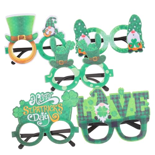 Warmhm 5St Gläser st. Patricks Day Brille Requisiten für Fotoautomaten Geschenke das Geschenk st. Patrick's Day Partyzubehör Brillenstütze LED Yingschi Sonnenbrille Brillengestelle von Warmhm