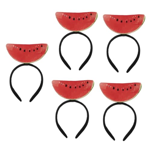 Warmhm 5St Stirnband Wassermelone Sommer-Haarschmuck für Frauen Cosplay-Stirnband Wassermelonen-Haar-Accessoires Party-Stirnband Foto Requisiten Zubehör Kleidung Kopfbedeckung von Warmhm