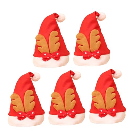 Warmhm 5St festliche weihnachtsmützen Weihnachten langlebige Weihnachtsmützen kinder weihnachtsmütze weihnachtsmützen kinder Weihnachtshut für Videos weihnachtsfeier hut Partyhut rot von Warmhm