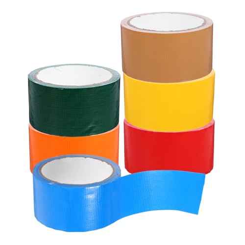 Warmhm 6 Rollen Bunte Wasserdichte Duct Tape Starkes Dekoratives Klebeband für Diy Handwerk Büro Schule Strapazierfähig Vielseitig Einsetzbar Starke Haftung von Warmhm