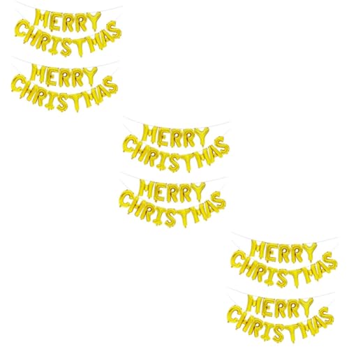 Warmhm 6 Sätze 16 Weihnachtsfeierdekorationen merry christmas banner weihnachts party Folienballons decoraciones para sala de Ornament Weihnachtsdekorationen Weihnachtsballons Weihnachten von Warmhm