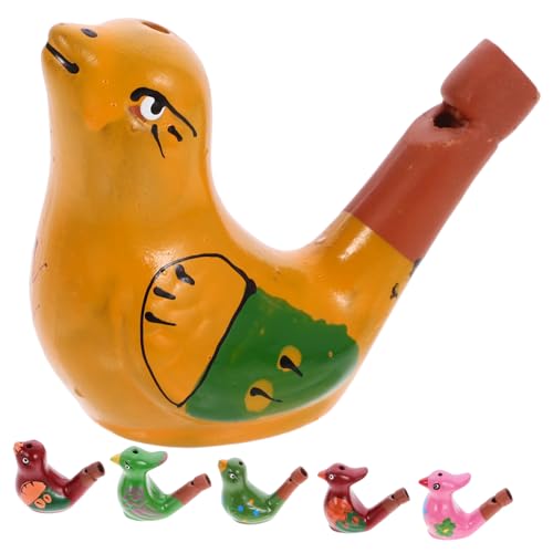 Warmhm 6 Stck. Keramik Vogelpfeifen für Wasser Vogelpfeifen Sicher und Unterhaltsam für Partys und mit Verschiedenen Designs Mixed Style von Warmhm